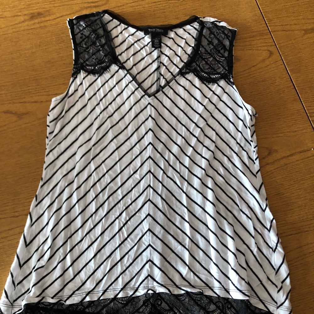 White House Black Market striped blouse